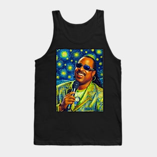 Stevie Wonder in starry night Tank Top